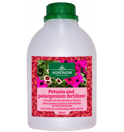 AGRONOM PETUNIJŲ IR PELARGONIJŲ TRĄŠOS 0,5 L