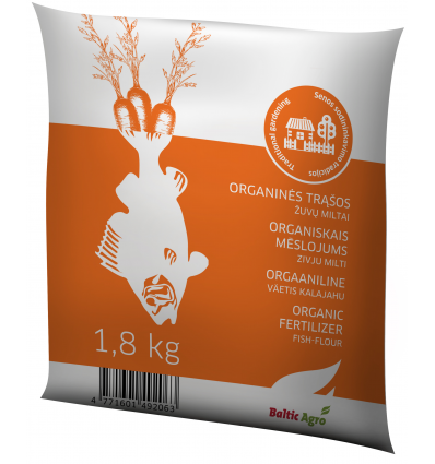 BALTIC AGRO ORGANINĖS TRĄŠOS ŽUVŲ MILTAI 1,8 KG