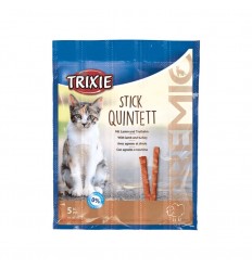 TRIXIE PREMIO STICK QUINTETTU POULTRY LIVER SKANĖSTAS KATĖMS 5X5G