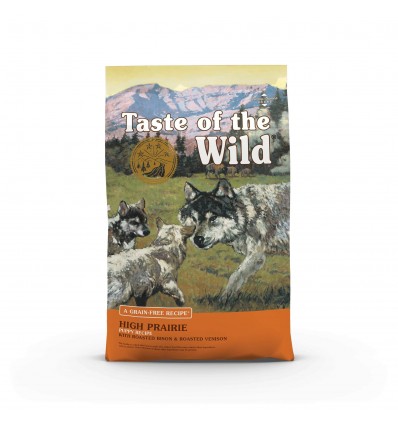 TASTE OF THE WILD HIGH PRAIRIE PUPPY SU BIZONIENA IR ELNIENA 2KG ŠUNIUKAMS SAUSAS BEGRŪDIS