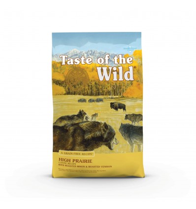 TASTE OF THE WILD HIGH PRAIRIE SU BIZONIENA IR ELNIENA 12,2KG ŠUNIMS SAUSAS BEGRŪDIS