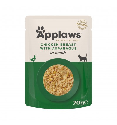 APPLAWS CHICKEN & ASPARAGUS & WILD RICE KONSERVAI 70G KATĖMS 8002ML-A